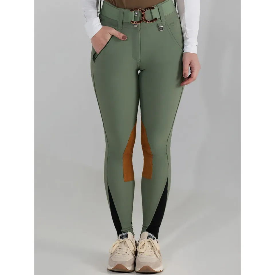 Dapplebay Sport Suede rijbroek rosemary 30 kniegrip