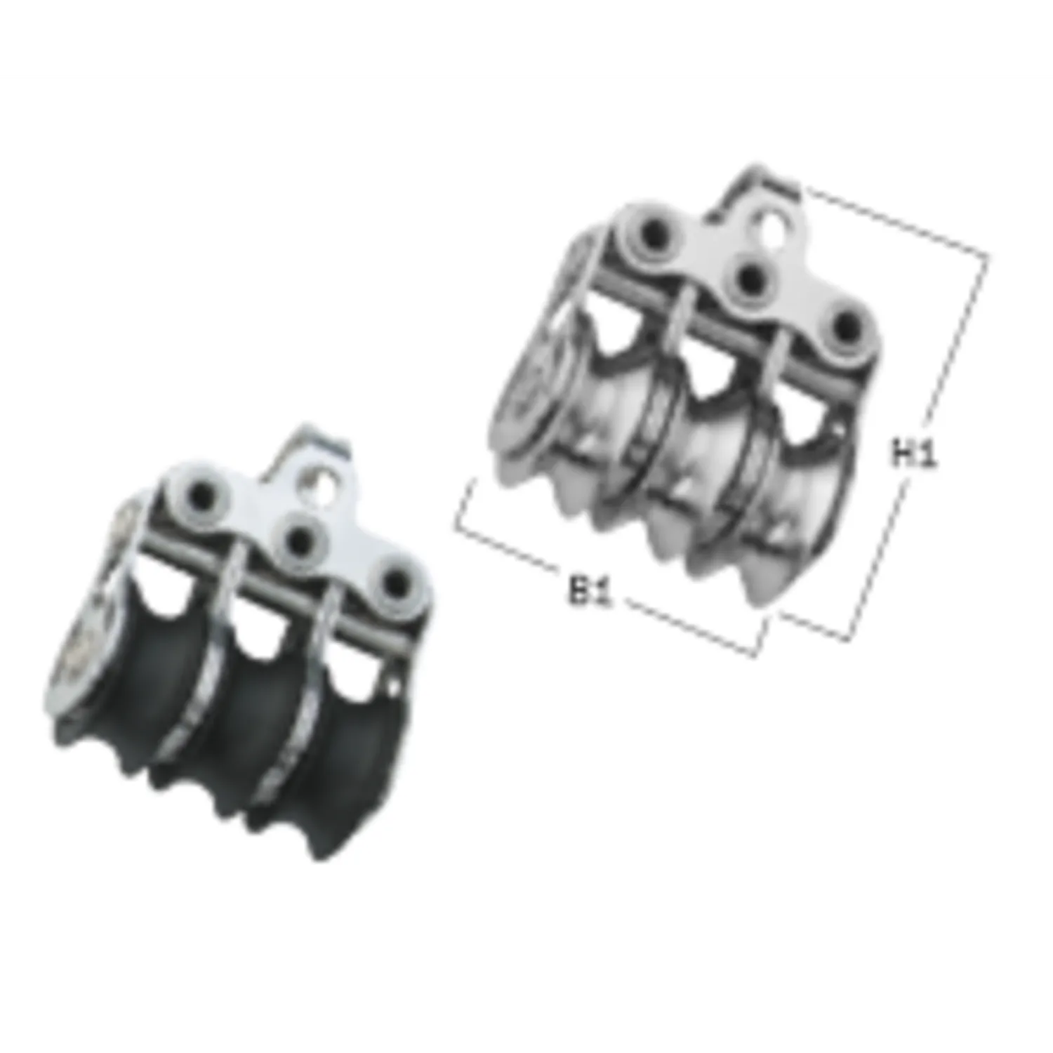 HS Sprenger Micro XS 6 mm kogelblok 3 rollen beugel