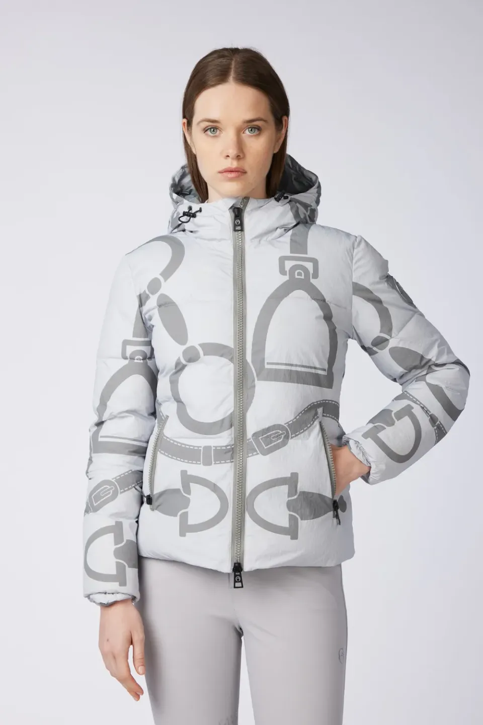 Vestrum Verbania jas dames medium grey met print