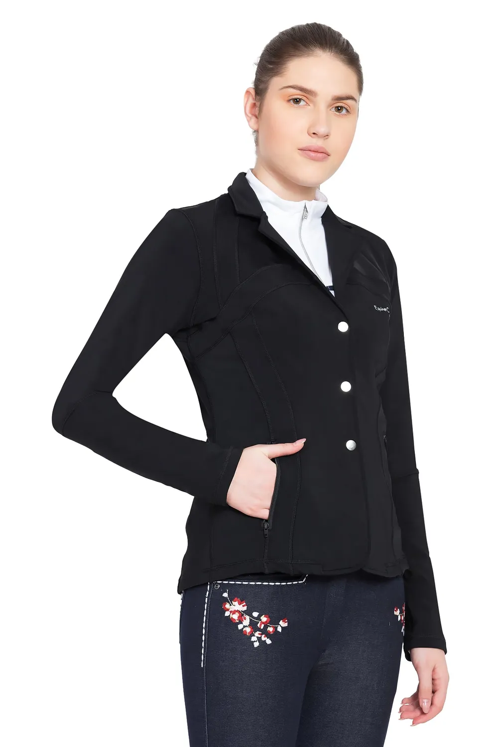 Equine Couture Lacey Ultra Light wedstrijdjasje zwart ademend