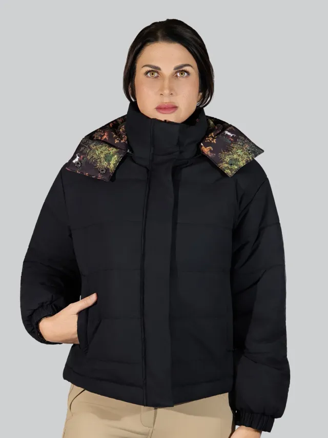 Dapplebay Reversible Puffer damesjas zwart omkeerbaar