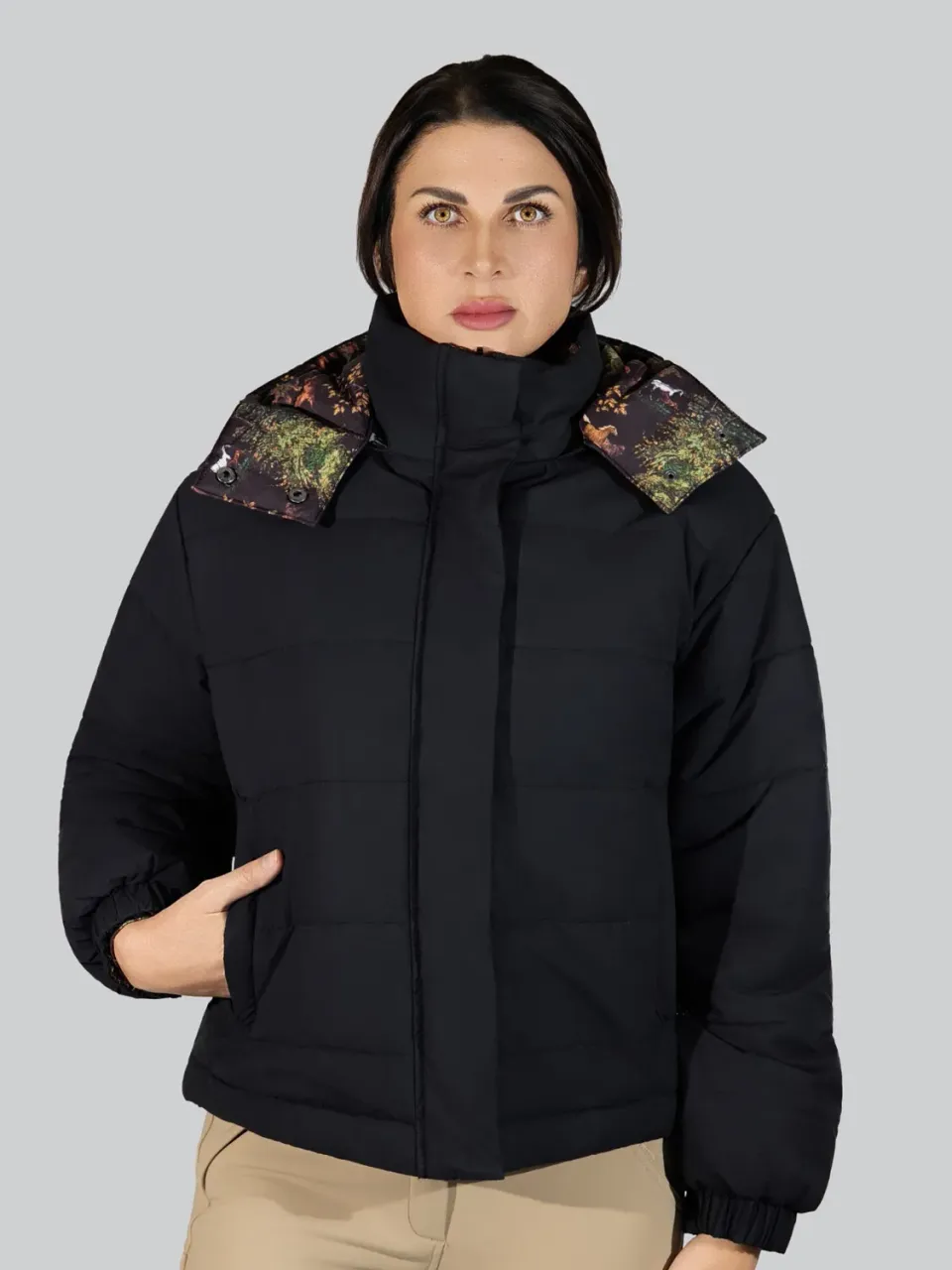 Dapplebay Reversible Puffer damesjas zwart omkeerbaar