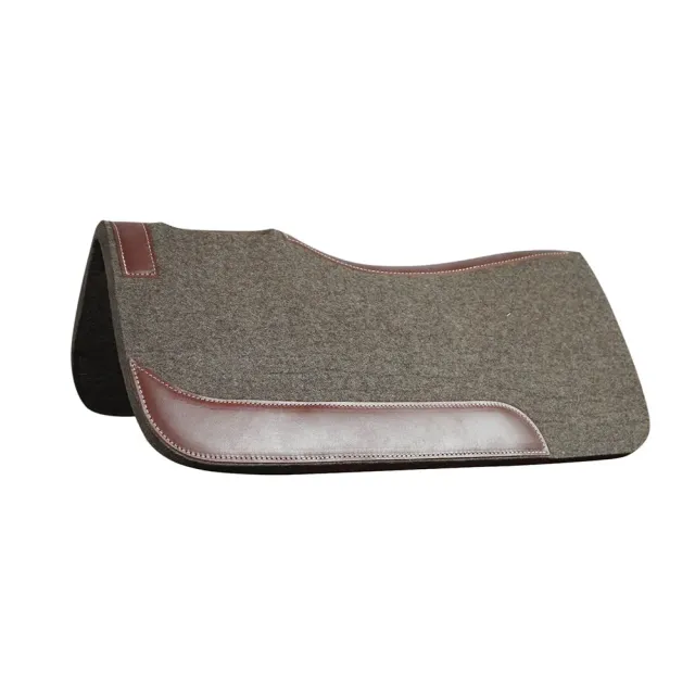 TuffRider Woolen Felt western zadelpad bruin 32x32 1 inch