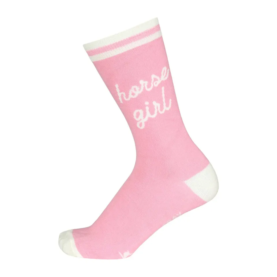 Dapplebay Horse Girl sokken crew roze one size