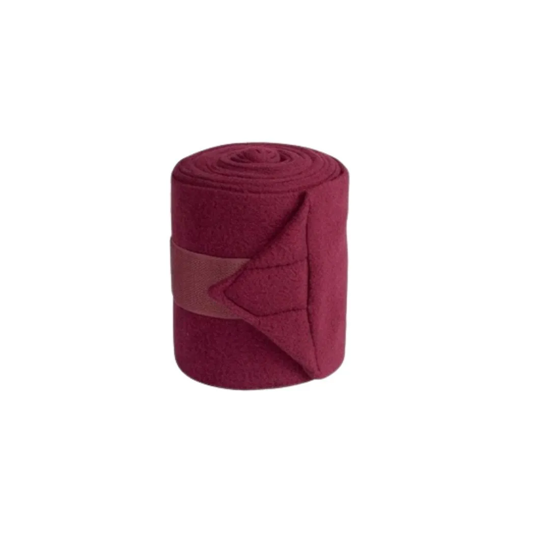 Lettia Soft Fleece polo wraps zwart set 4 stuks