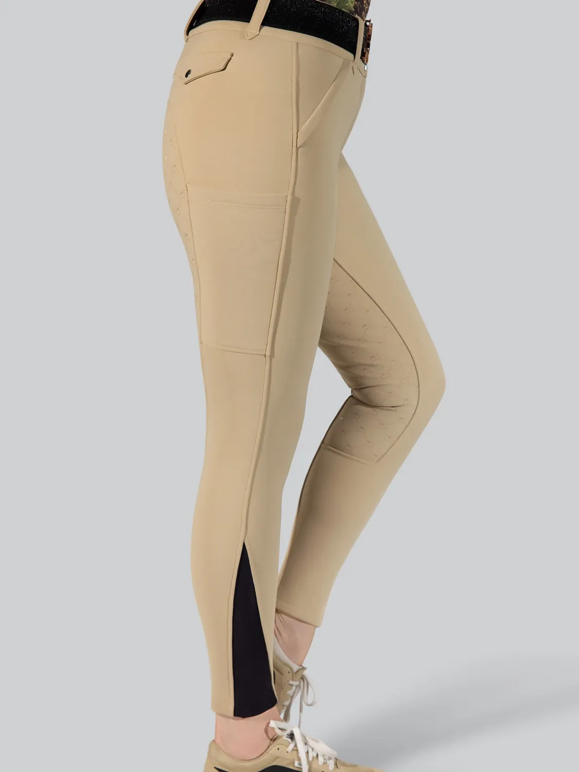 Dapplebay Winter Sport rijbroek full seat tan fleece