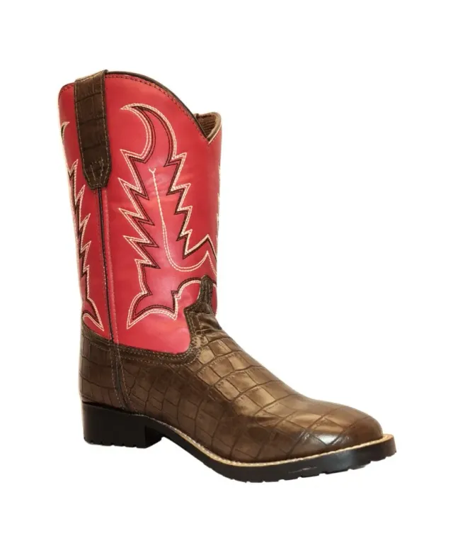 TuffRider Redwood Square Toe kinder westernlaars bruin vierkante neus