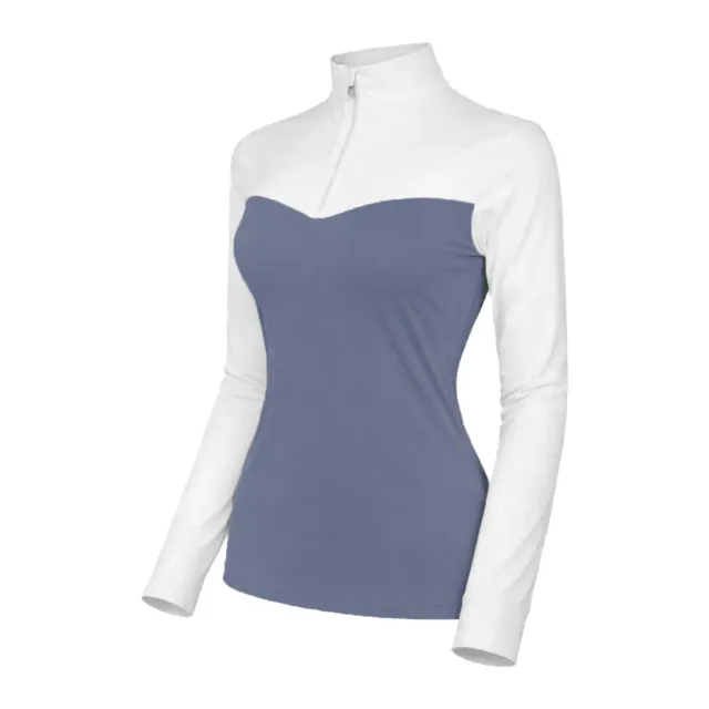 Dapplebay Lady 1/4 Zip wedstrijdshirt purple dusk lange mouw