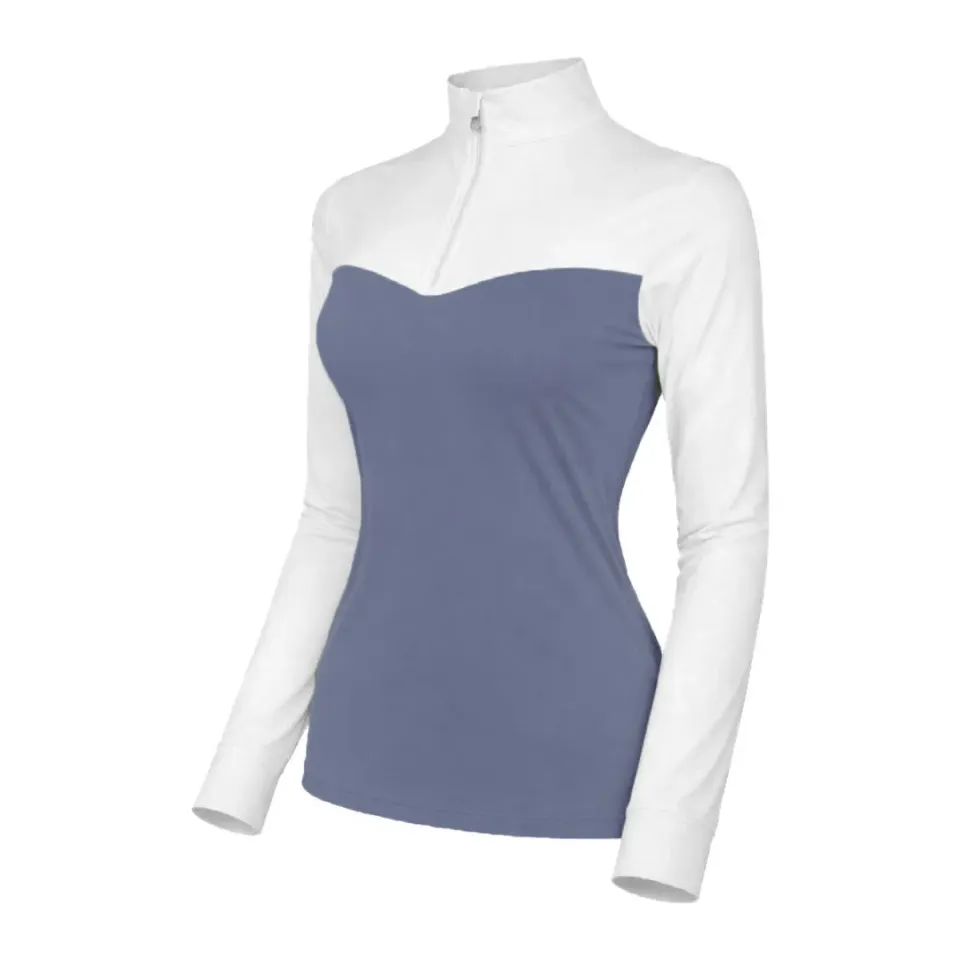 Dapplebay Lady 1/4 Zip wedstrijdshirt purple dusk lange mouw