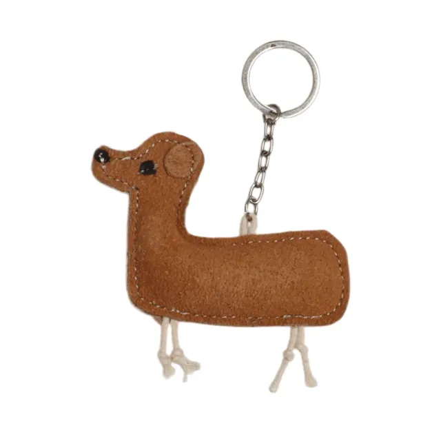 TuffRider Wiener Dog sleutelhanger buff suède