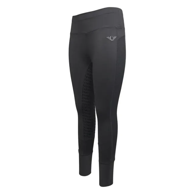 TuffRider Marathon Full Seat rijtight charcoal siliconen