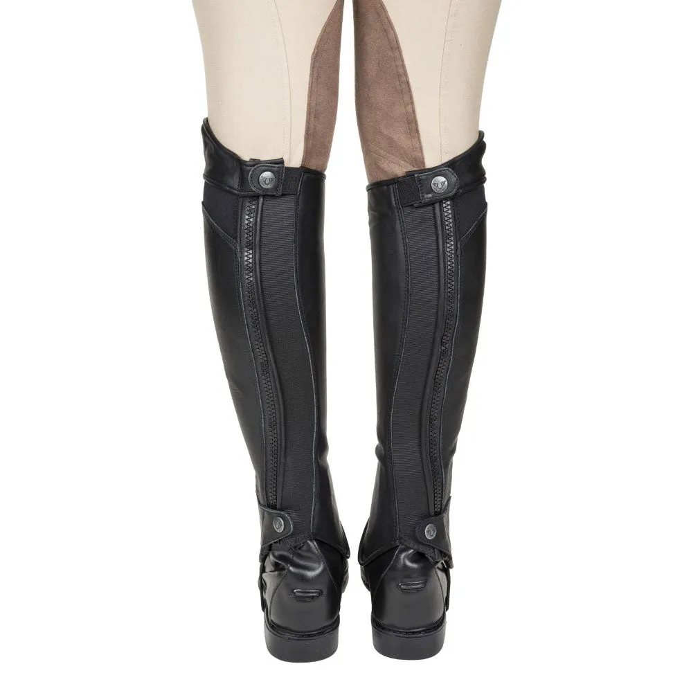 TuffRider Derby mini-chaps leer zwart