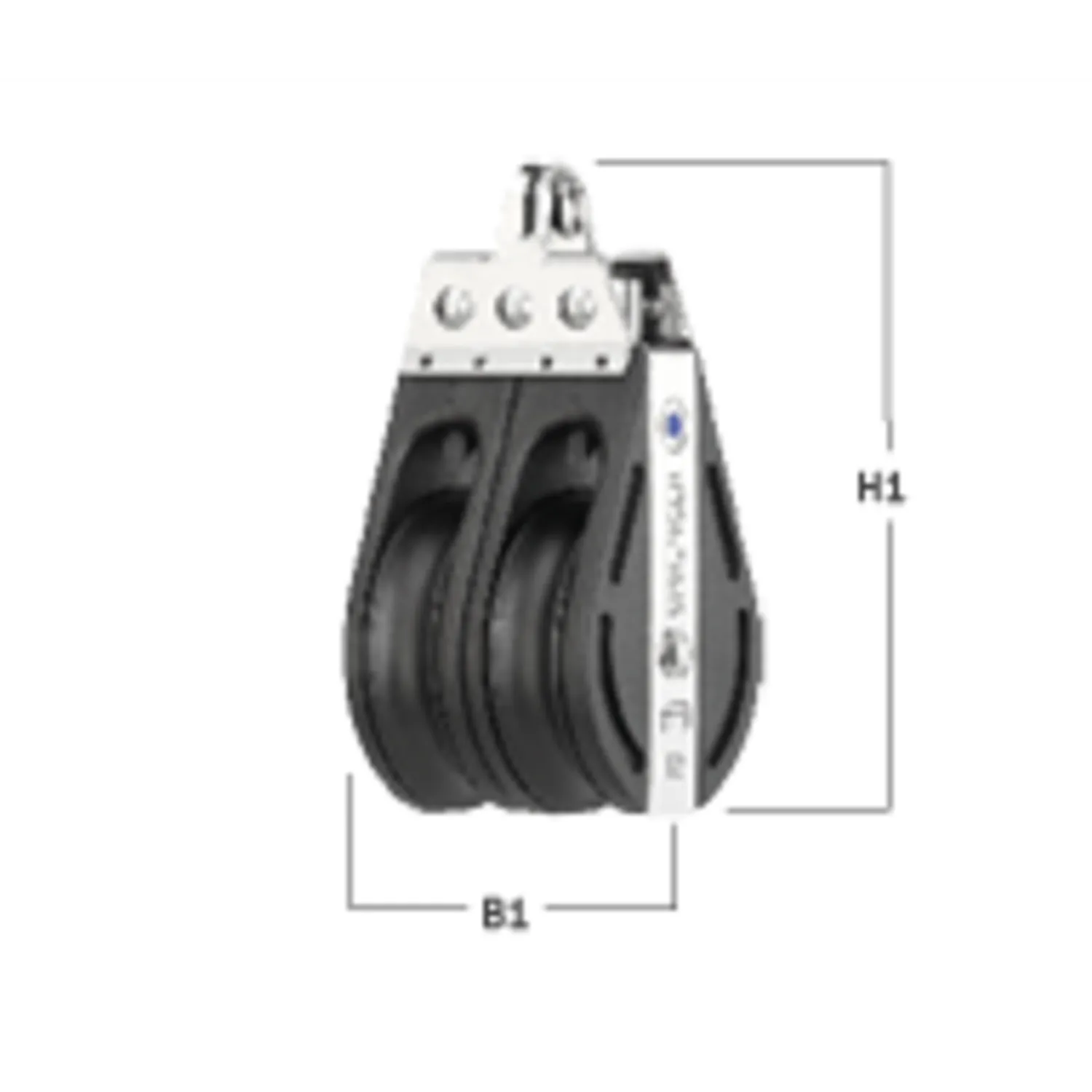 Herm Sprenger S-Block katrolblok 12 mm dubbel 2 rollen