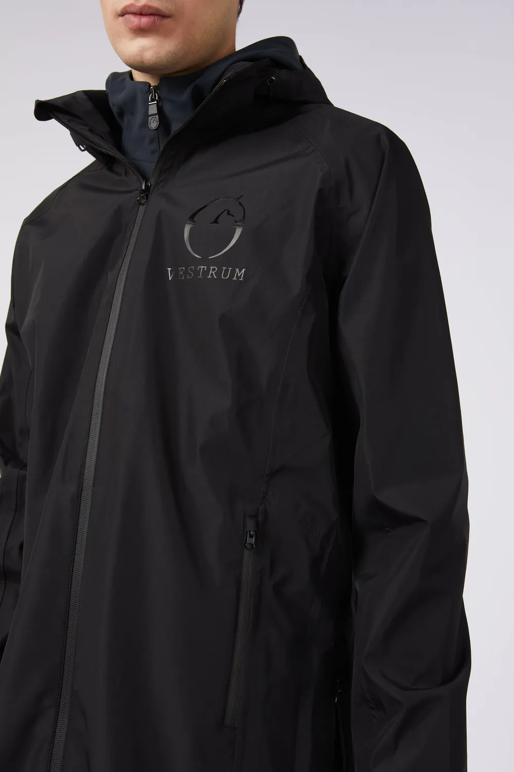 Vestrum Jerez unisex regenjas zwart met capuchon