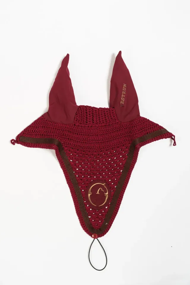 Vestrum Augusta oornetje burgundy katoen