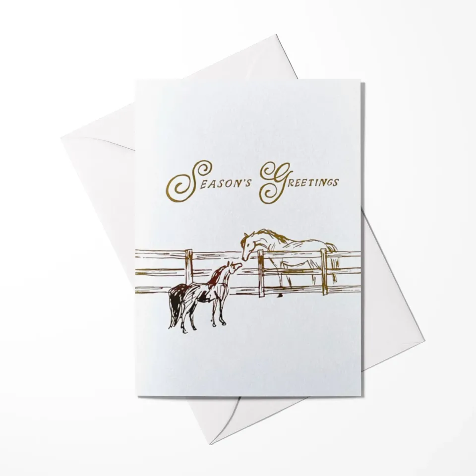 Dapplebay Season's Greetings wenskaarten wit goudfolie