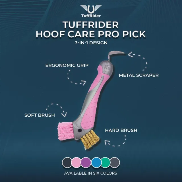 TuffRider Hoof Care Pro Pick hoevenkrabber 3-in-1