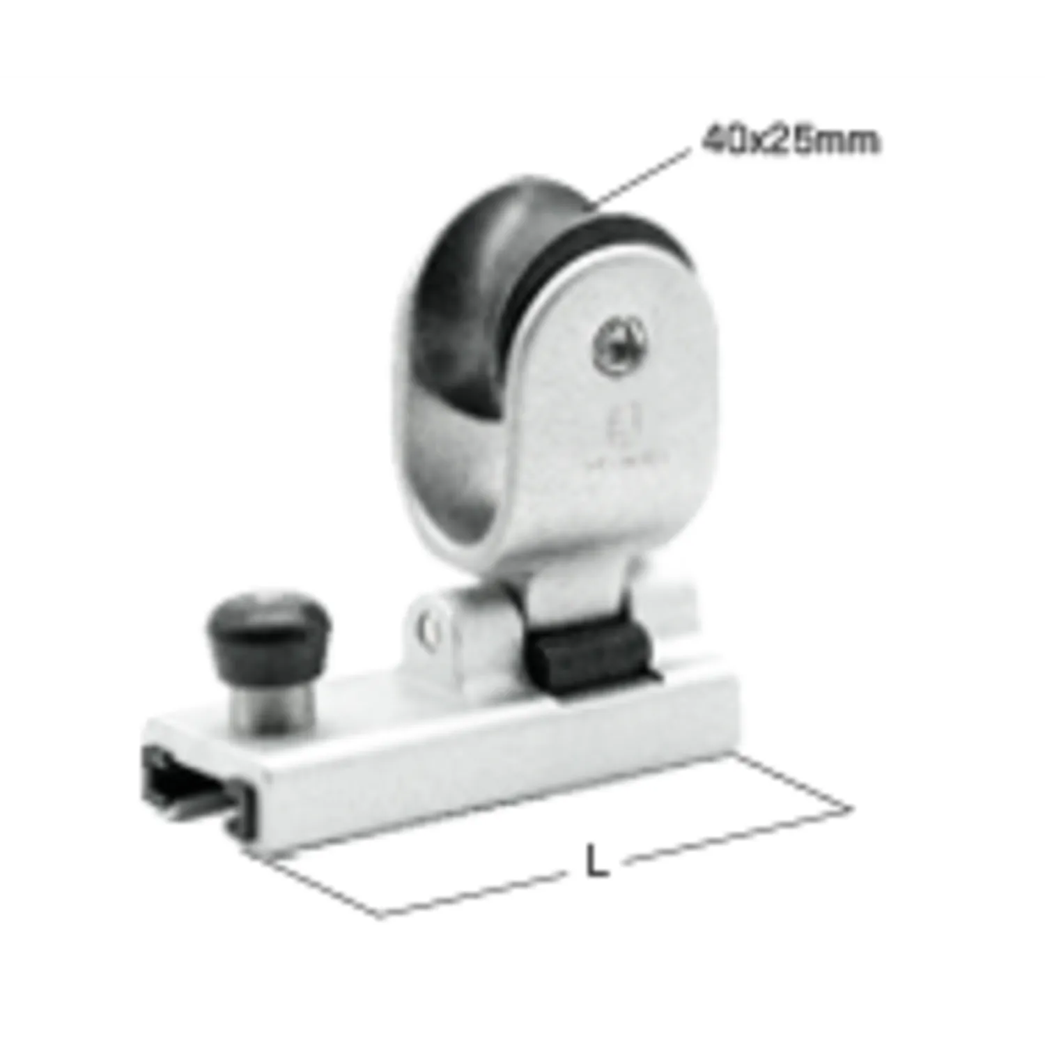 HS Sprenger Genuaslede Glijlager Rail 25x4mm Aluminium