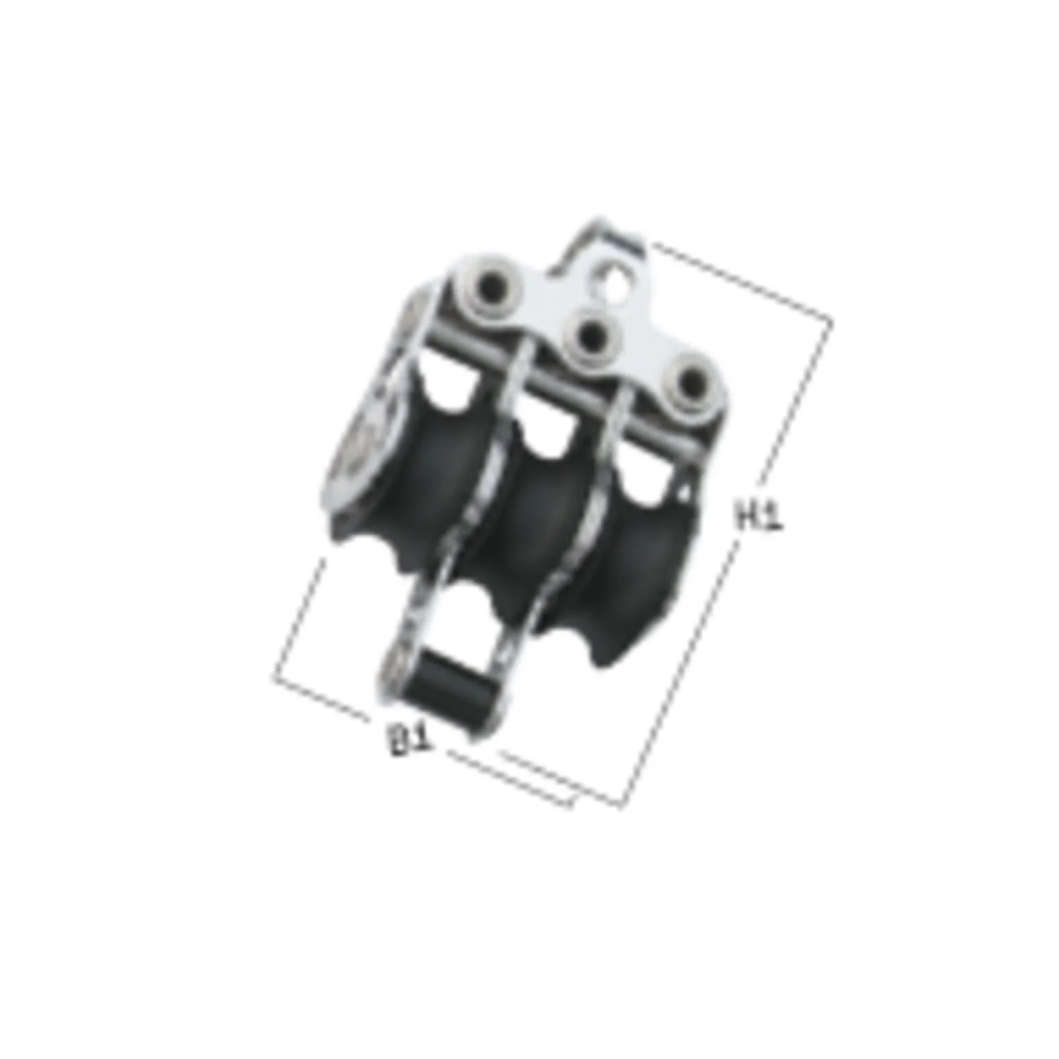 HS Sprenger Micro XS blok 6 mm 3-schijfs kogelgelagerd
