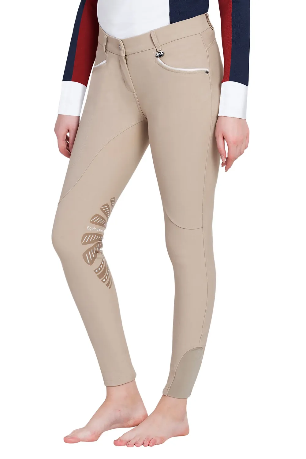 Equine Couture Lille Knie Patch rijbroek wit 34