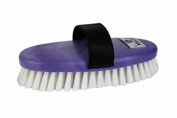 Lettia Body Brush paardenborstel Paars kunststof rug