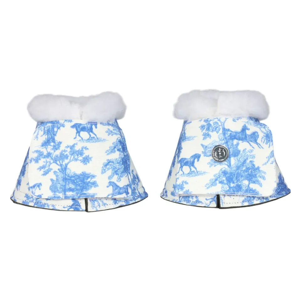 Dapplebay Equestrian Toile springschoenen blauw wit paar