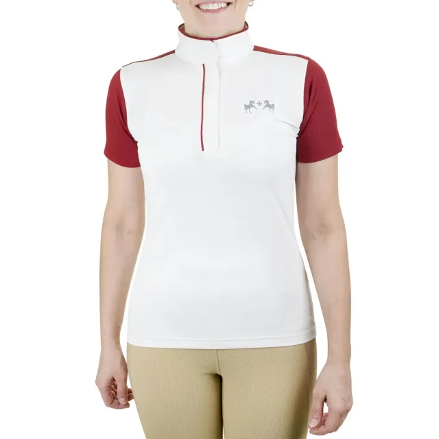 Equine Couture Magda EquiCool wedstrijdshirt wit navy