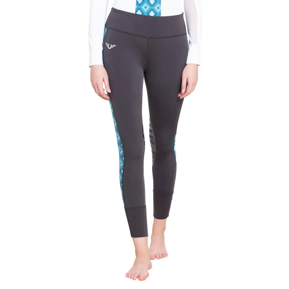 TuffRider Artemis rijtight dames charcoal print koel