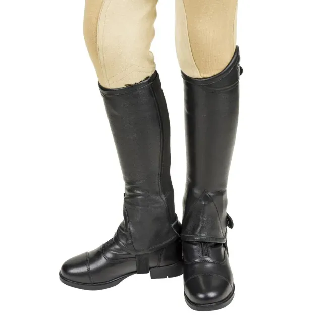 Lettia London kinder chaps zwart leer