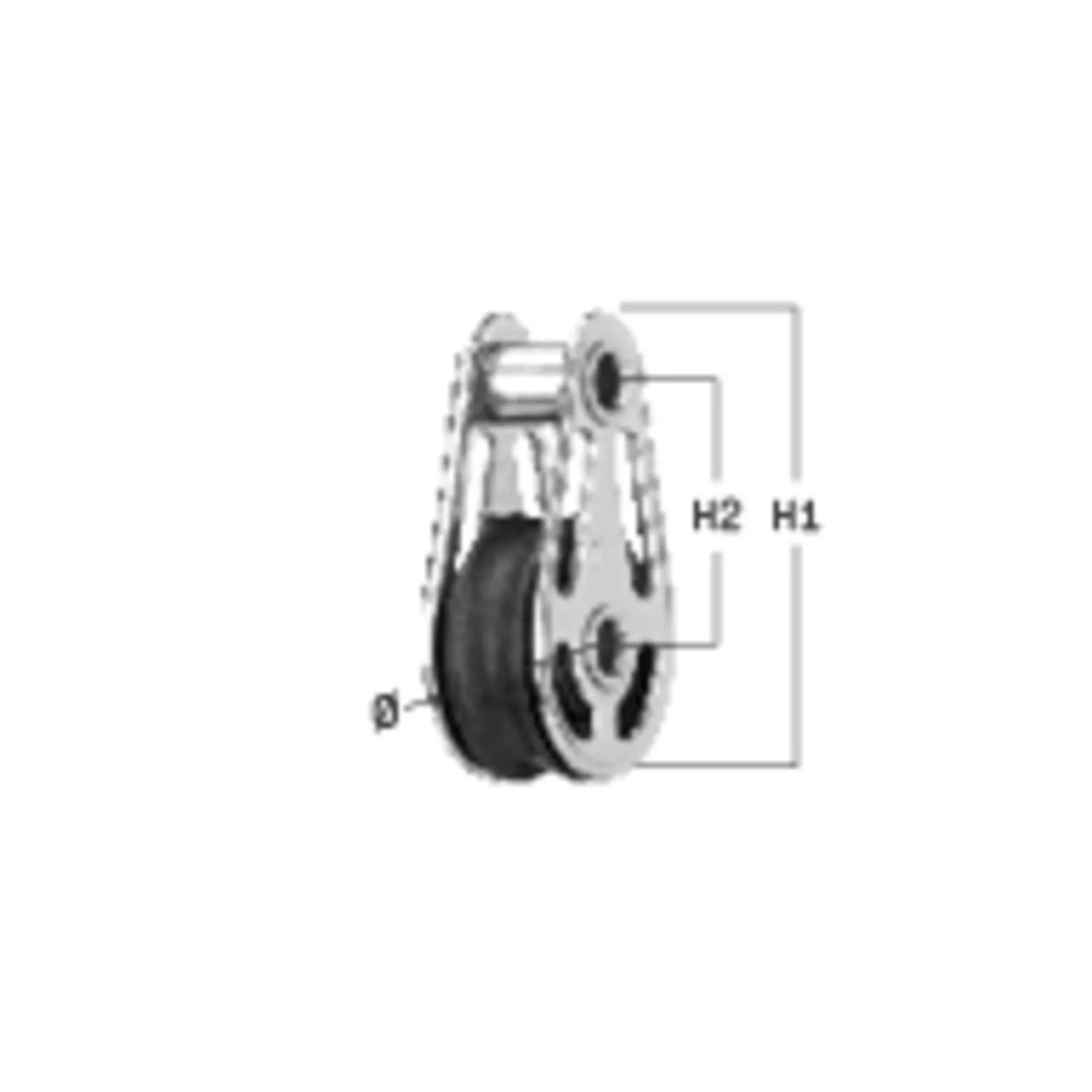 HS Sprenger Glijlager blok 6 mm enkel RVS