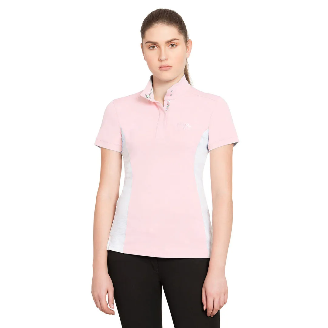 Equine Couture Cara wedstrijdshirt korte mouw wit koelstretch