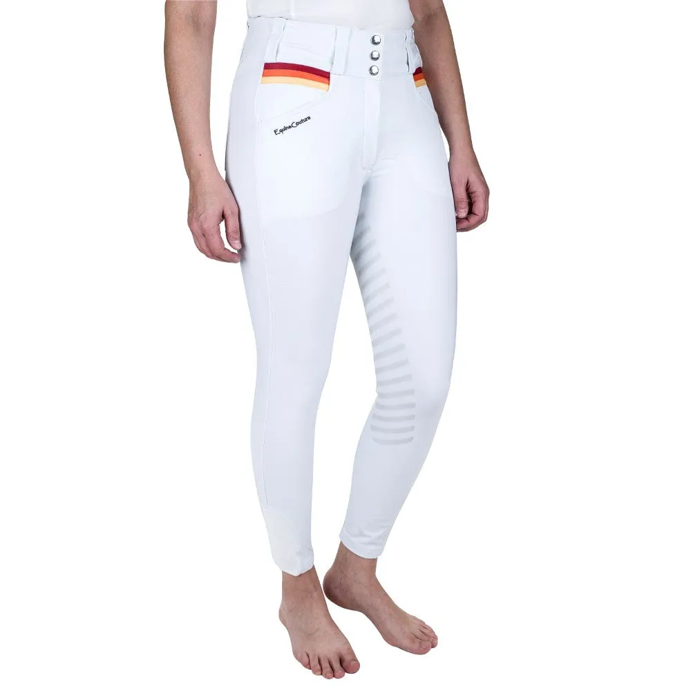 Equine Couture Gradient rijbroek White-Blue streep