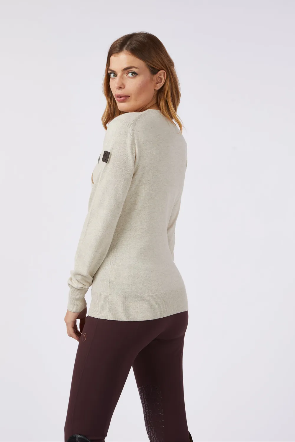 Vestrum Saitama trui dames strass paard zeezout