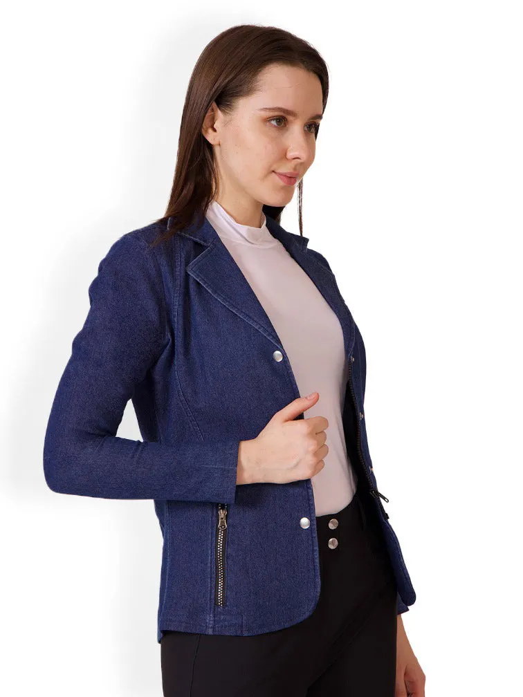 Equine Couture Denim and Diamonds wedstrijdjas navy stretch