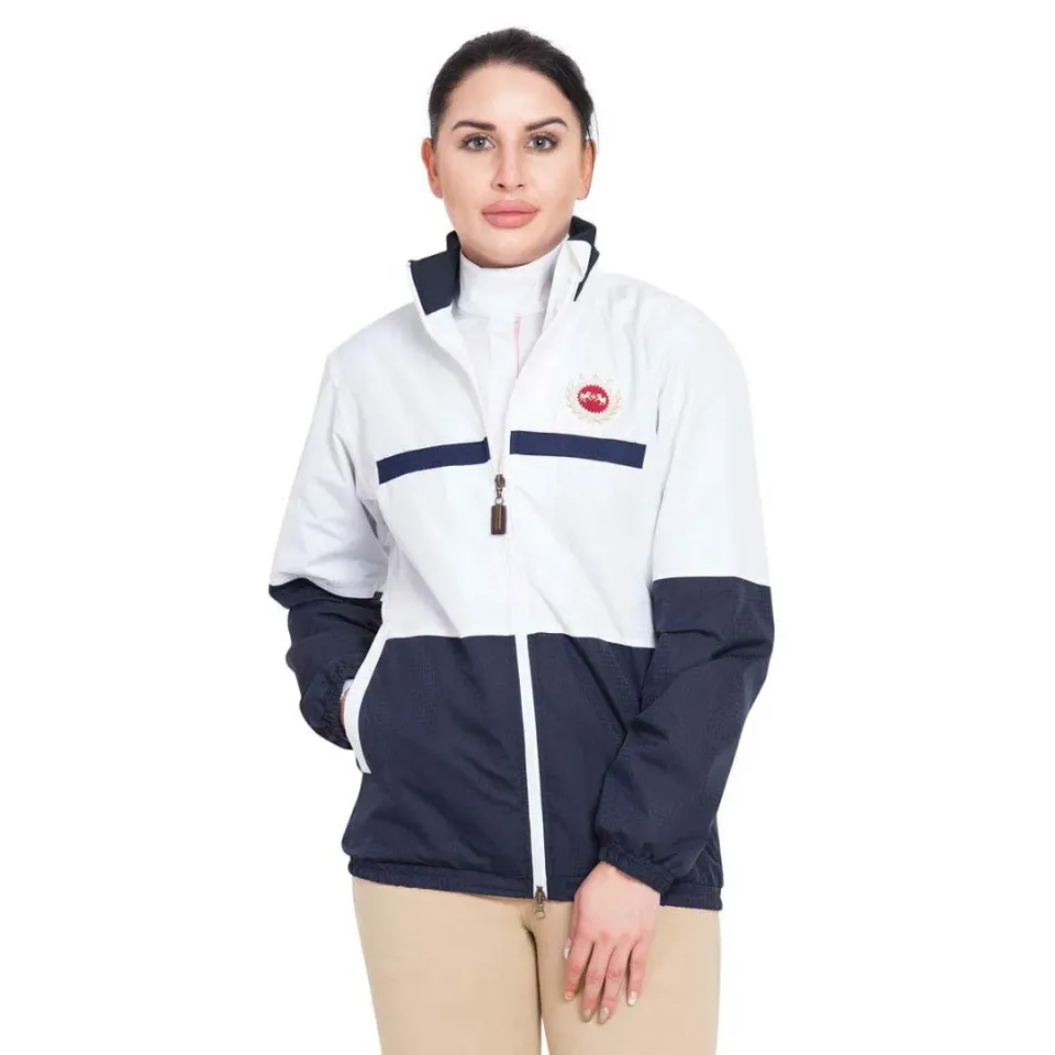 Equine Couture Marmara regenjas dames wit/navy waterdicht