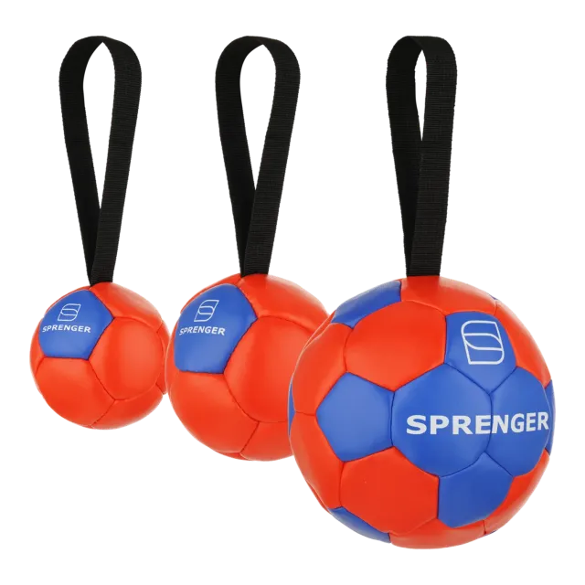 HS Sprenger Vegan Lederball hondenbal 10 cm met pieper