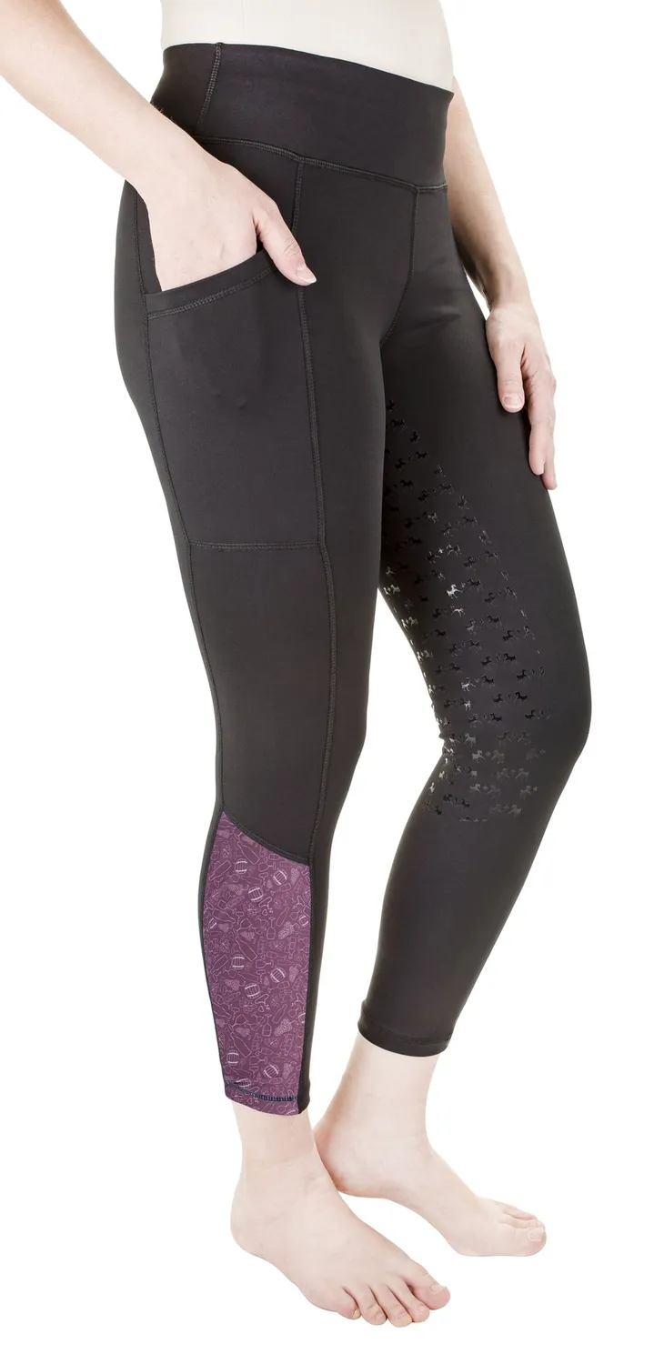 Equine Couture Smyrna rijlegging zwart daisy print