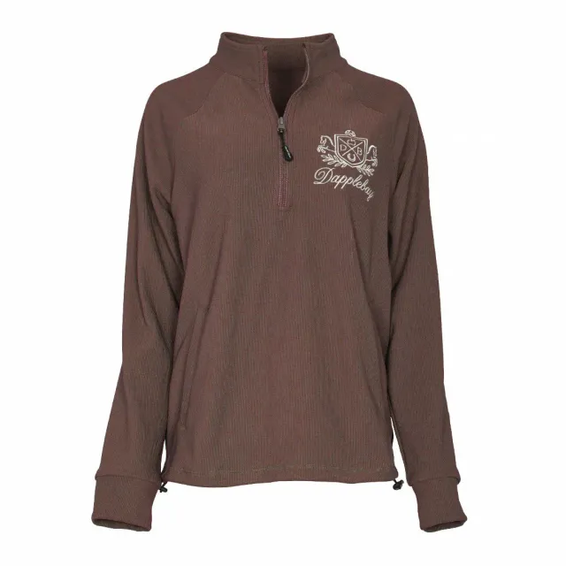 Dapplebay Signature Ribbed pullover Chocolate geribbeld