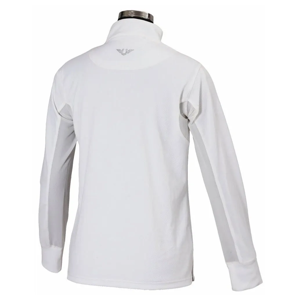 TuffRider Ventilated kinder rijshirt navy S lange mouw