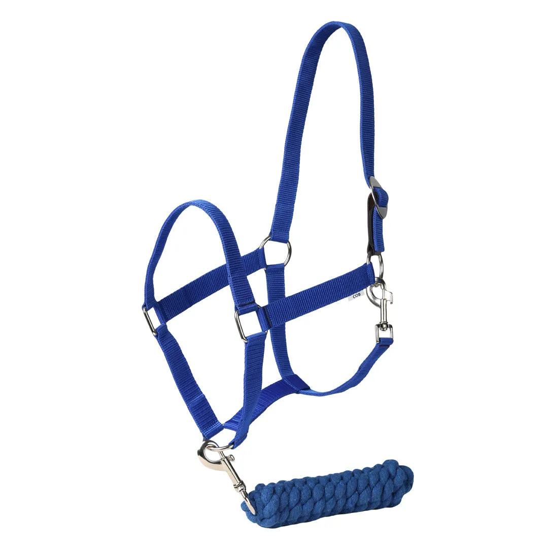TuffRider halster met leadrope nylon zwart breakaway Cob