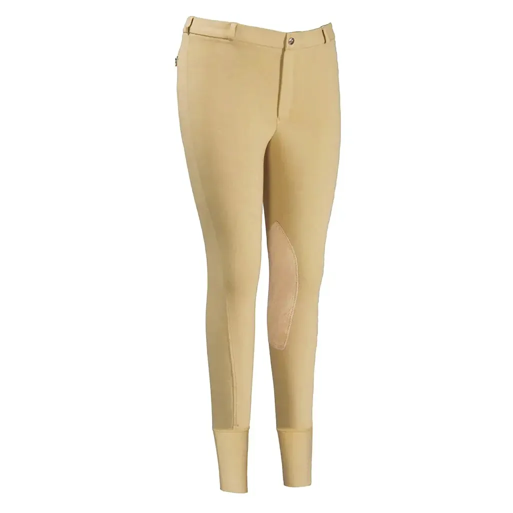 TuffRider Cotton Knee Patch rijbroek heren zand
