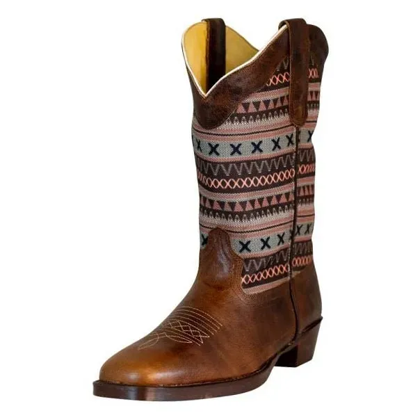 TuffRider String Embroidered westernlaarzen bruin leer