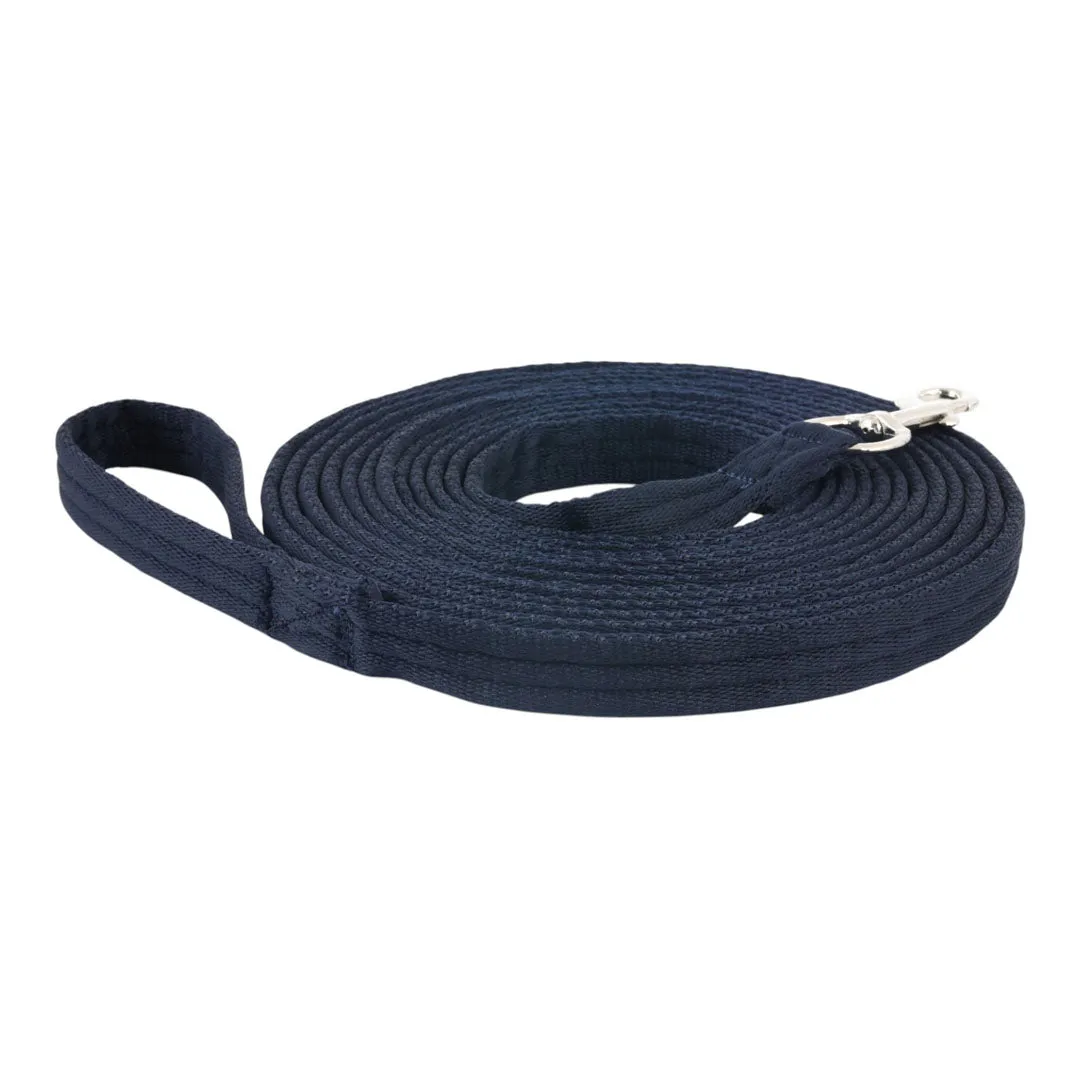 TuffRider Cushion Web longeerlijn Navy 7,6m