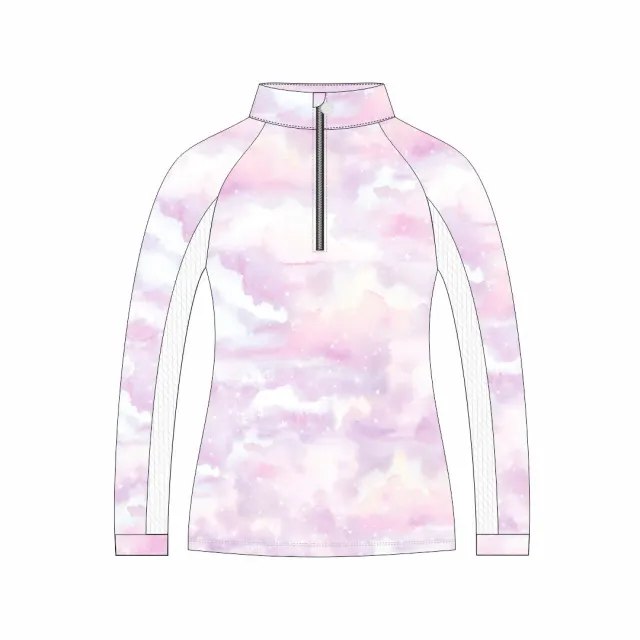 Dapplebay Lavender Haze 1/4 Zip kinder rijshirt lila lichtgewicht
