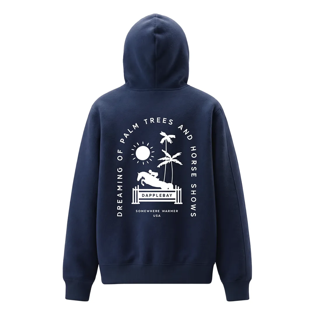 Dapplebay Palm Trees Horse Shows hoodie paars katoen
