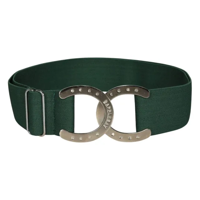 Dapplebay Horse Shoe elastische riem evergreen zilver 24-48 inch
