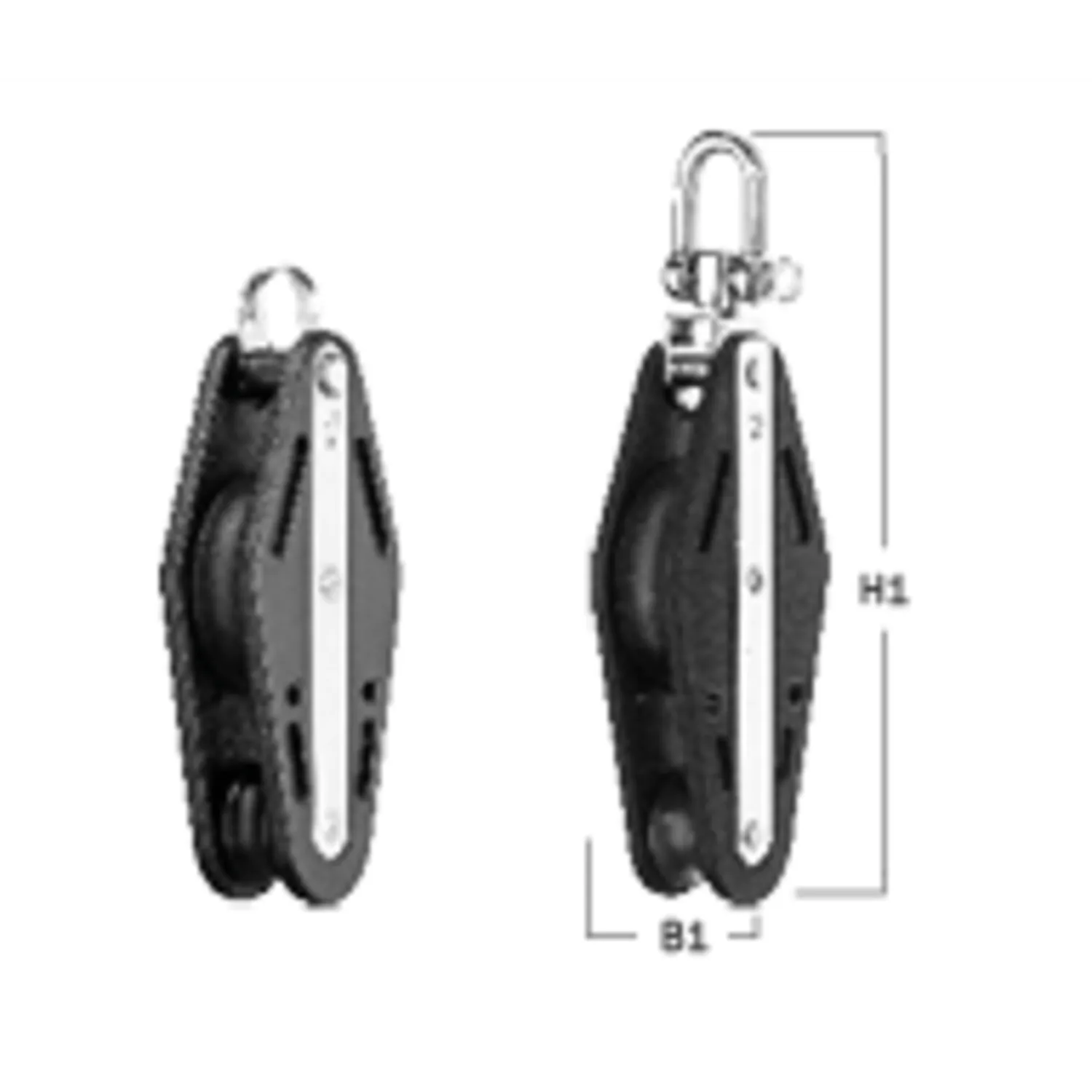 HS Sprenger Vioolblok 14 mm 2-schijfs met beugel glijlager