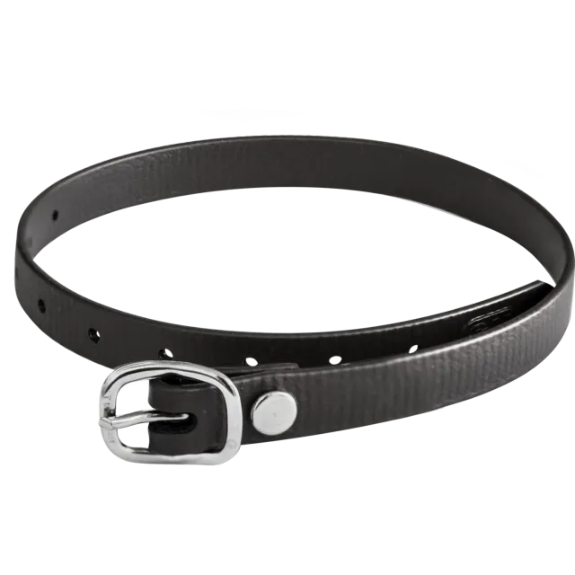 HS Sprenger Sporenriemen 45 cm BioThane Zwart Vegan