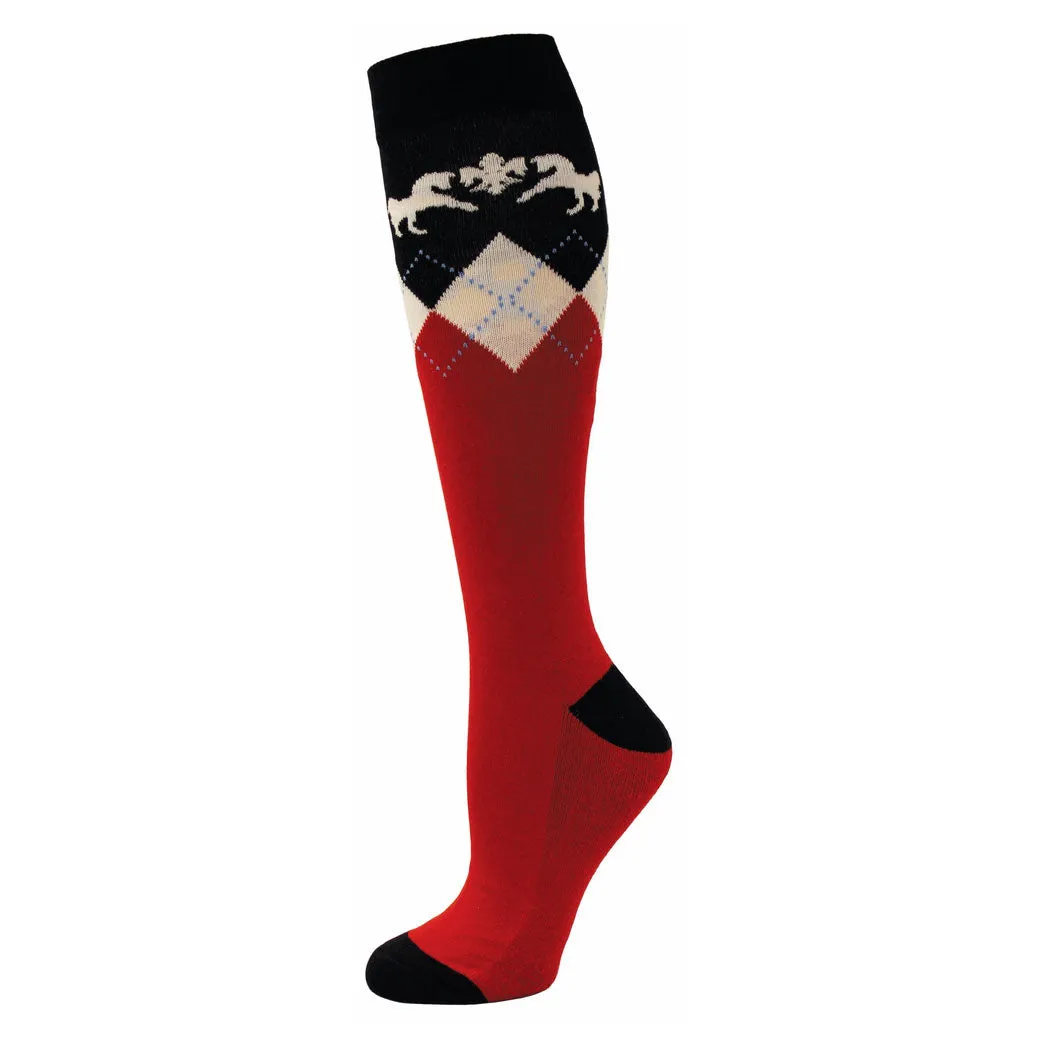 Equine Couture Hadley kniekousen dames katoenmix ruitmotief