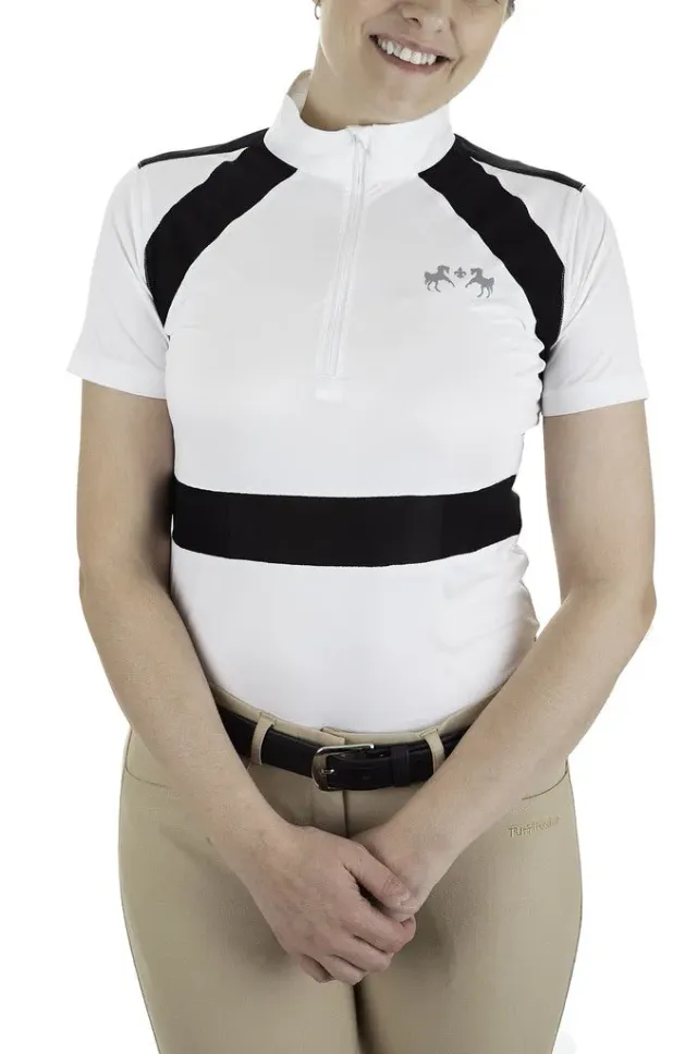 Equine Couture Nicolette wedstrijdshirt Wit Zwart